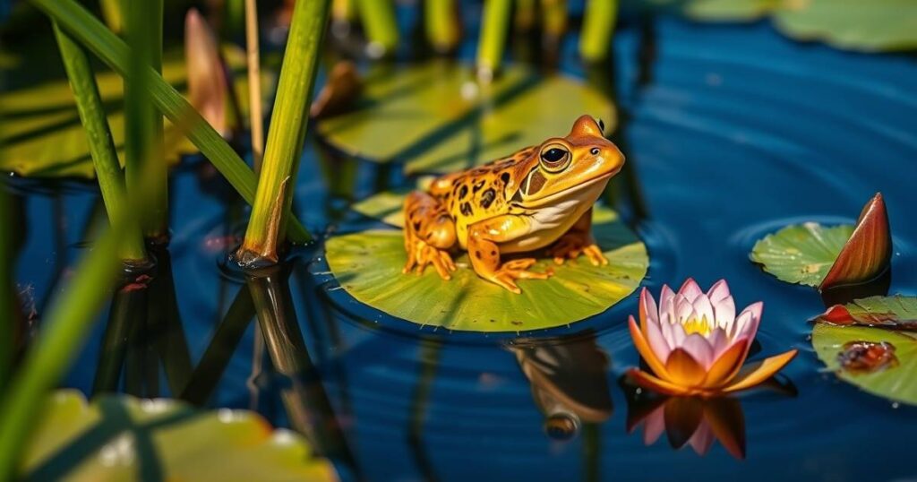 20. Like a bullfrog in a pond