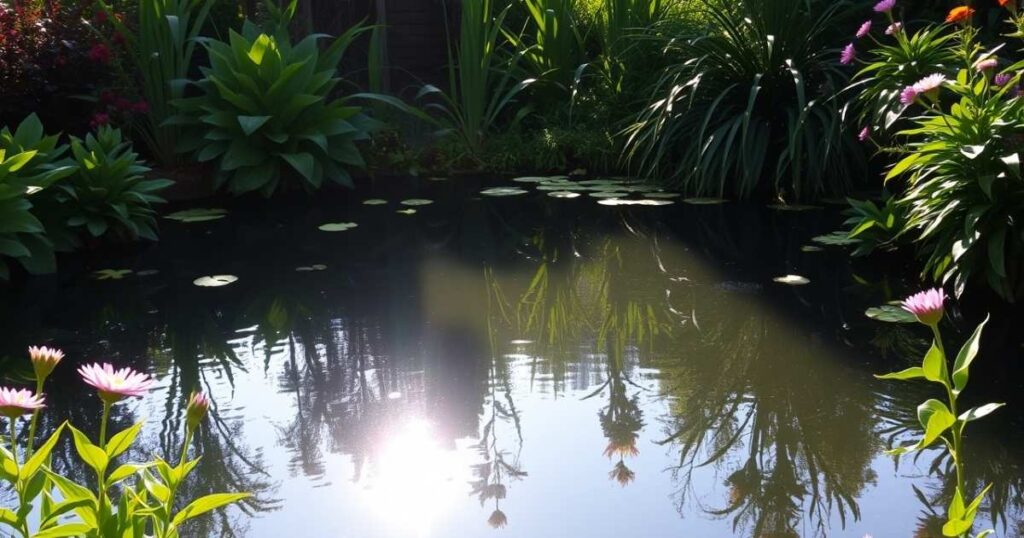 28. Calm as a quiet garden pond