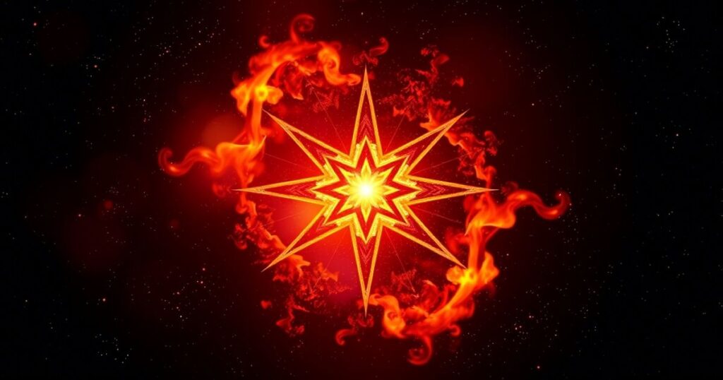 34. Fire is a radiant star.