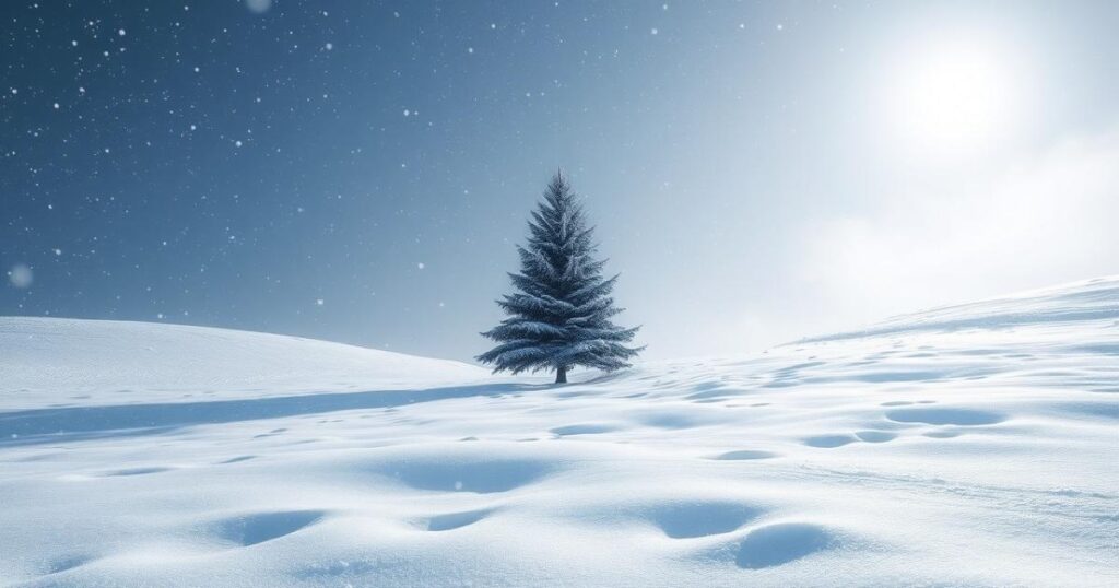 35. Snow like a sparkling illusion