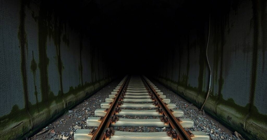 39. Dark as an abandoned train tunnel