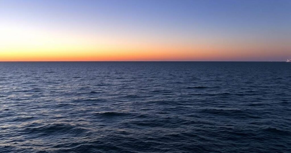 42. The horizon stretches out like an endless road to nowhere.